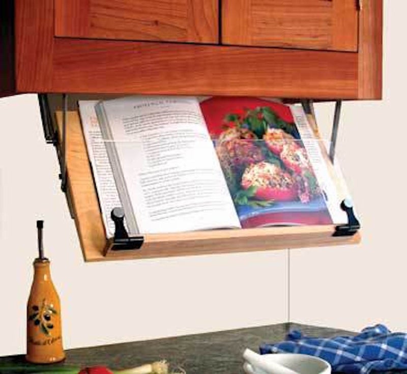Clear Solutions Under Cabinet Mounted Cookbook Holder - Wood - Made in The USA - Image 2